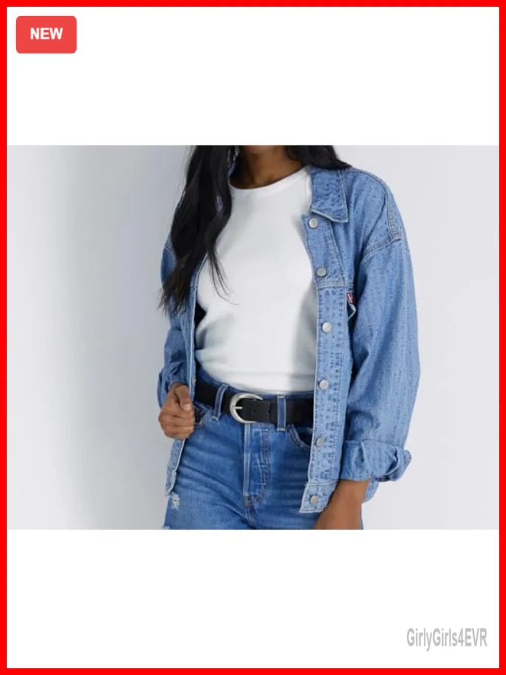 Genuine Leather Women's Round Cut Edge Logo Loop Jean Belt, 1.5 Inch